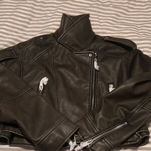 NWT Blank NYC Distressed Faux Leather Jacket